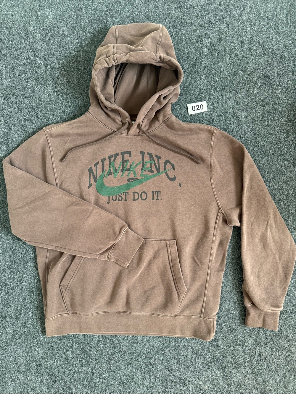 Nike Inc. Men’s Hoodie Just Do It Graphic Men’s Large Brown